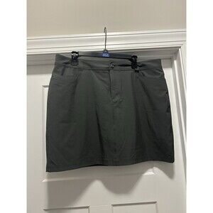 Eddie Bauer Adventurer Size 16 Gray 2.0 Skort Dark Smoke UPF 50 Moisture Shield
